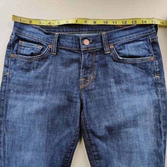 Citizens of Humanity Kelly Stretch Low Waist Cropped Y2K Blue Jeans size 28 - Picture 10 of 13